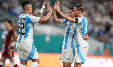 Sin Messi, la Selección argentina consiguió un discreto triunfo 1-0 ante Venezuela