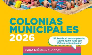 La Municipalidad de Santo Tomé lanza la segunda edición de las Colonias Municipales