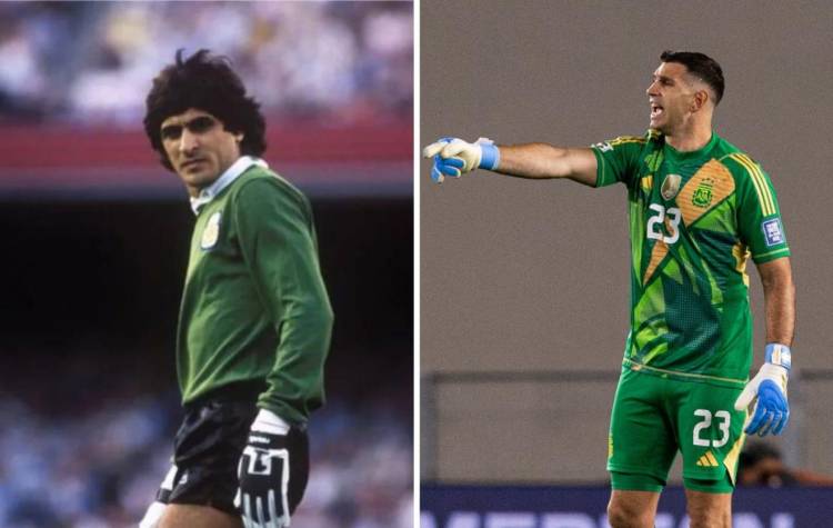 Encuentro histórico en la Selección: Pato Fillol visitó a Dibu Martínez en la previa de un partido especial