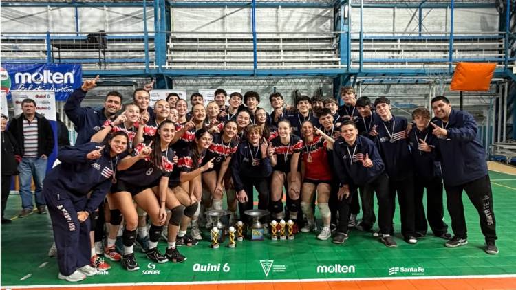 Interasociaciones de vóleibol S16, Santa Fe campeón por partda doble