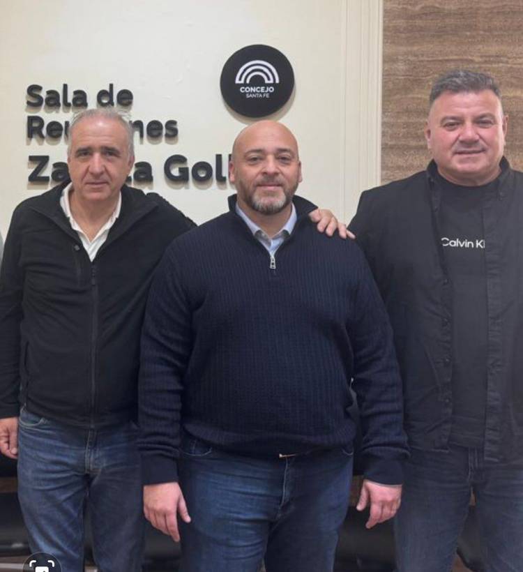 Sclafani y San Juan visitaron al presidente del concejo Santa Fe, Sergio Basile