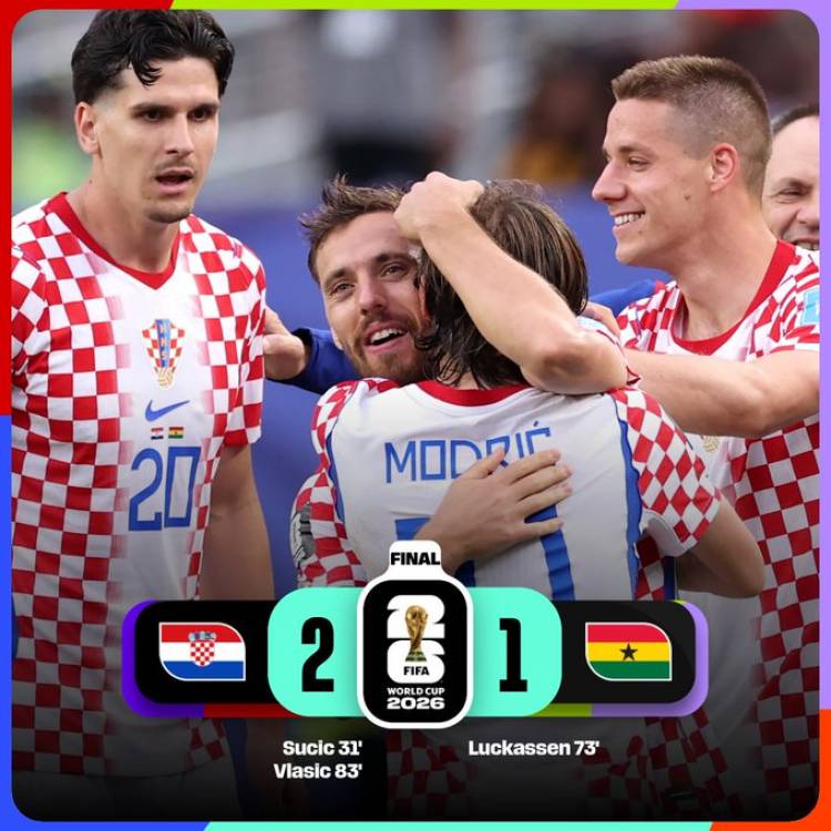 Croacia venció 2-1 a Ghana y le arrebató el segundo puesto