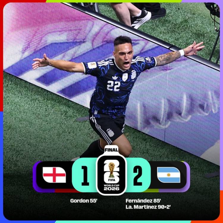 Lautaro Martínez y un cabezazo heroico para el 2-1 argentino ante Inglaterra