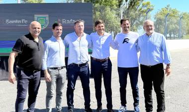 Calvo recorrió las obras de mejora en el autódromo de Rafaela