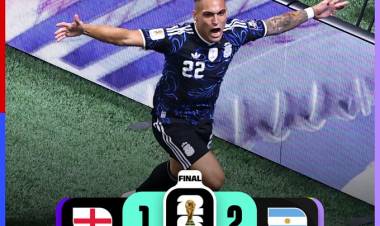 Lautaro Martínez y un cabezazo heroico para el 2-1 argentino ante Inglaterra