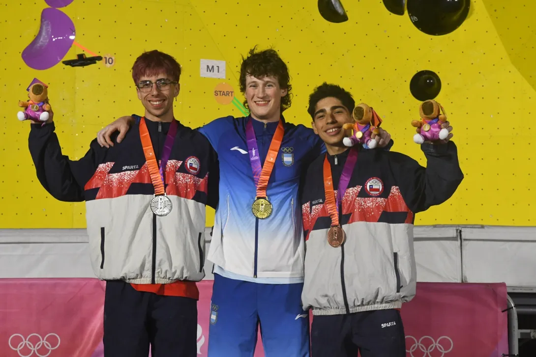 Escalada deportiva: Oro para Argentina y doble podio de Chile en Boulder masculino