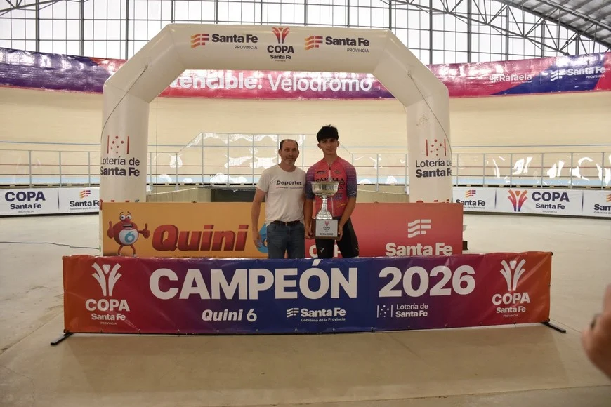 Dalmasso se consagró campeón de la Copa Santa Fe de Pista en una gran jornada para los rafaelinos