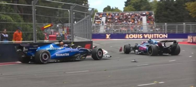 Colapínto terminó último en Bakú tras ser chocado por su excompañero Alex Albon