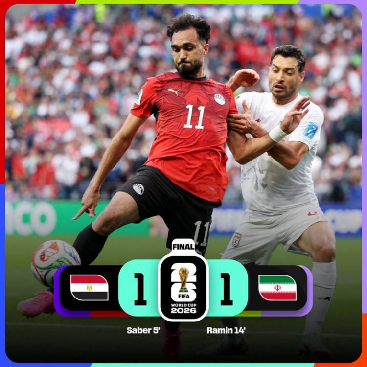 En un final para el infarto, Egipto igualó 1-1 con Irán y avanzó a 16avos de final del Mundial 2026