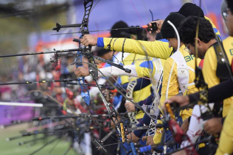 Marcus D'Almeida trajo su jerarquía internacional al tiro con arco en Rosario